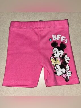 Baby Girl Pink Minnie & Mickey Disney Junior BFF Shorts Size 12 Months NWOT